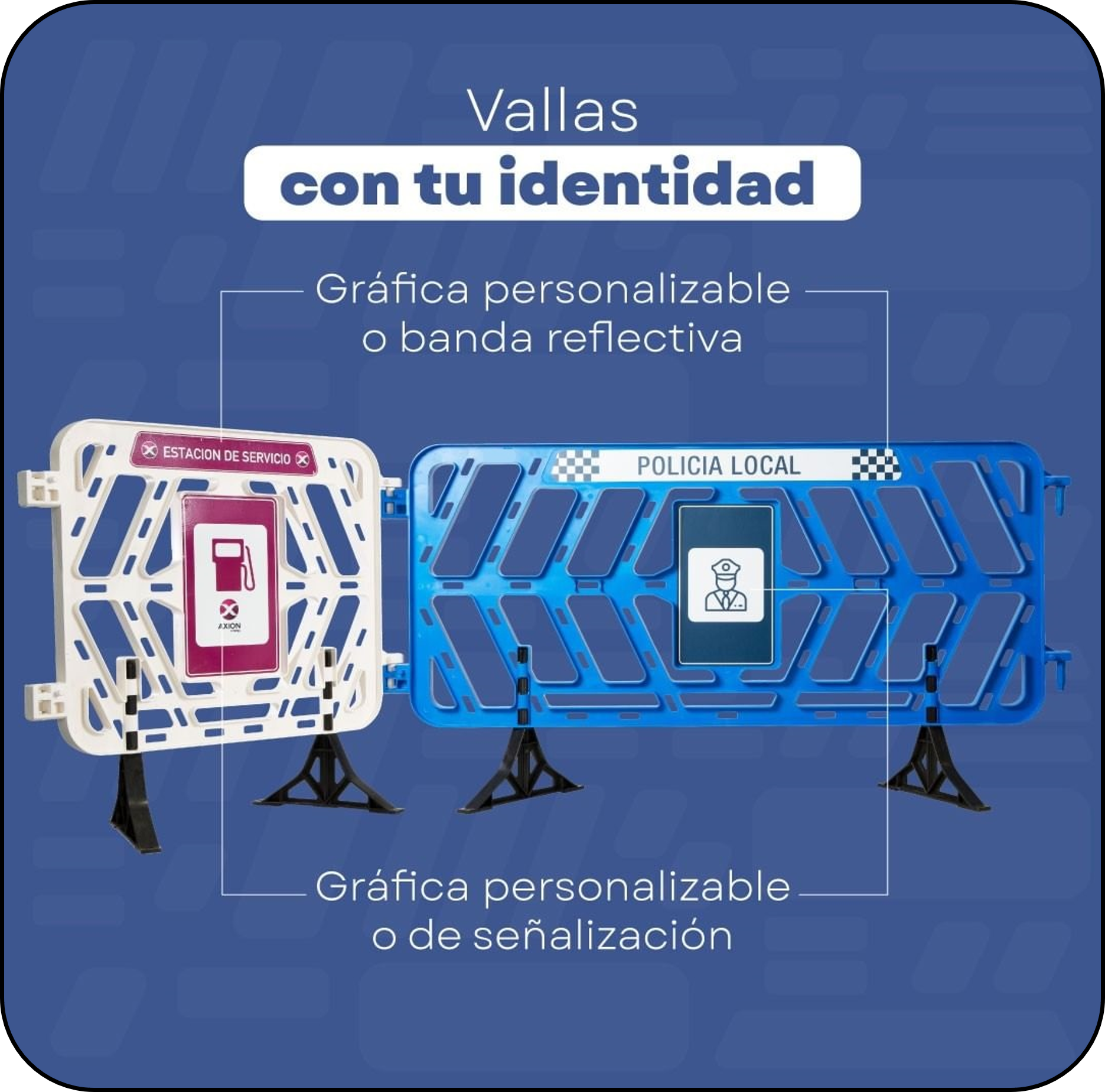 Vallas plásticas vista 1