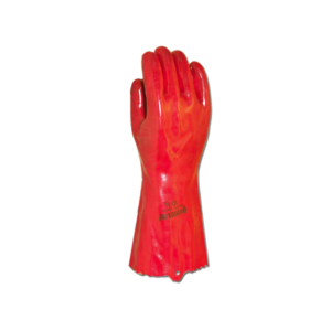 Guante PVC rojo 35cm