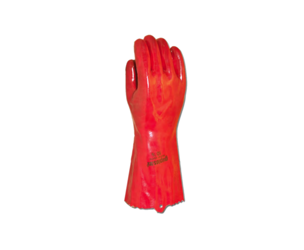 Guante PVC rojo 35cm