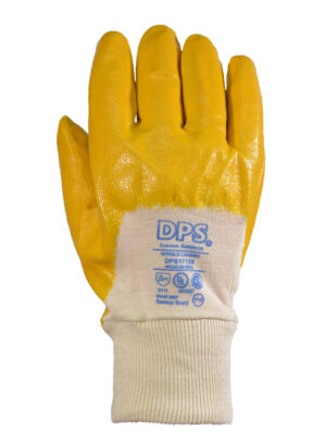 Guante nitrilo amarillo puño elastizado